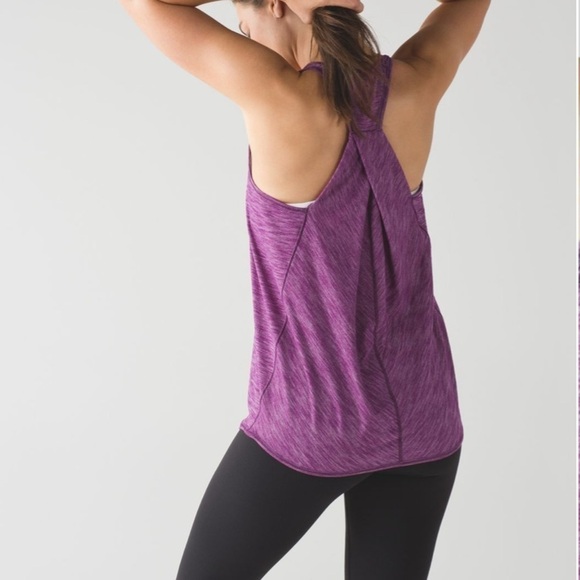 ❤️Lululemon Essential Tank Top in Heathered Chilled Grape A1 - Picture 4 of 6